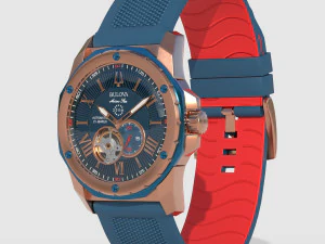 Bulova Marine Star Blue 3D Model