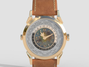 Patek Philippe Two-Crown Worldtime 3D Модель