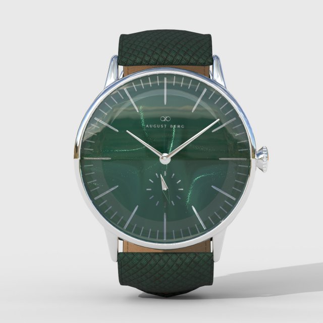 Serenity Greenhill Silver Dark Green 3D Model .c4d .max .obj .3ds .fbx .stl .blend 