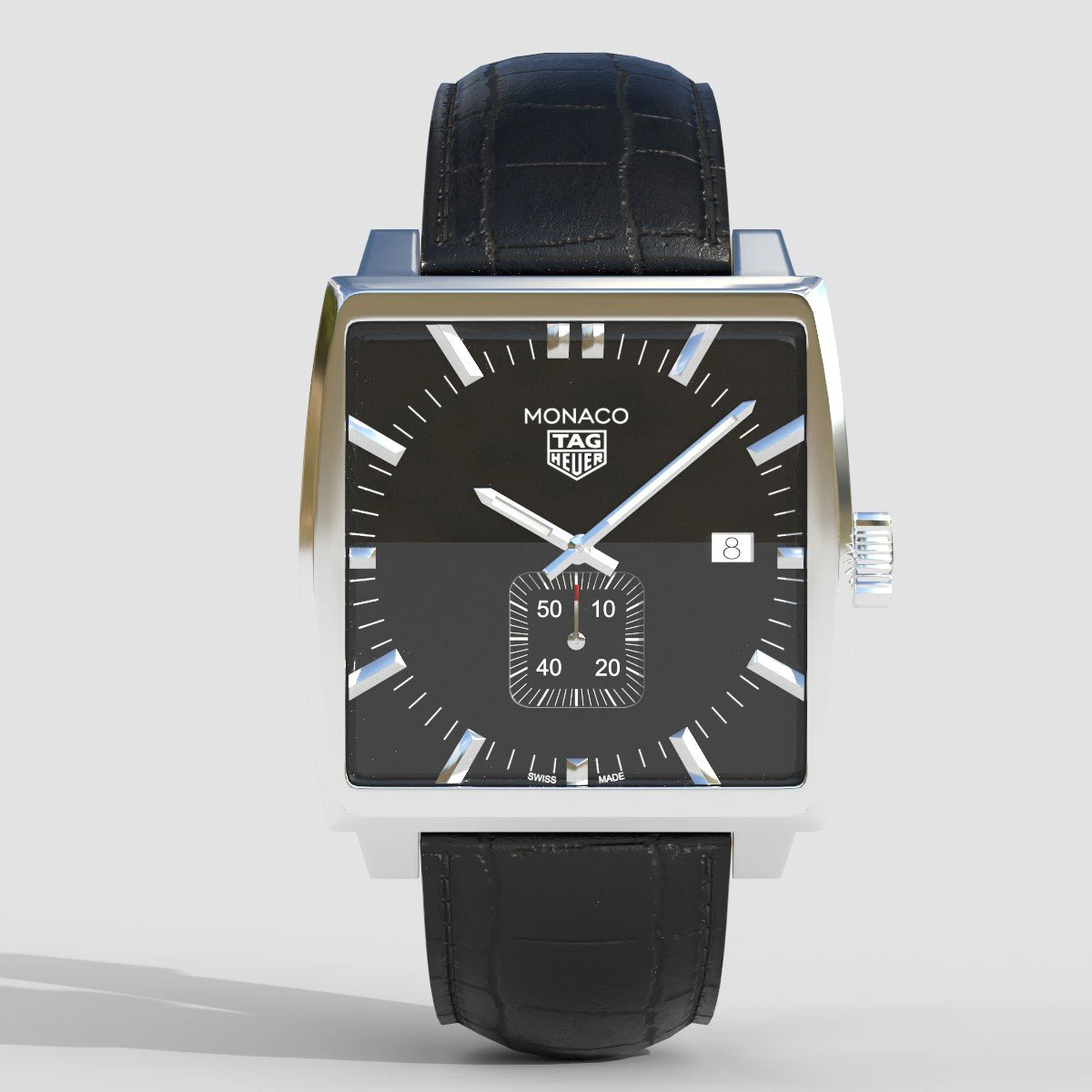 TAG Heuer Monaco 3D Model .c4d .max .obj .3ds .fbx .stl .blend