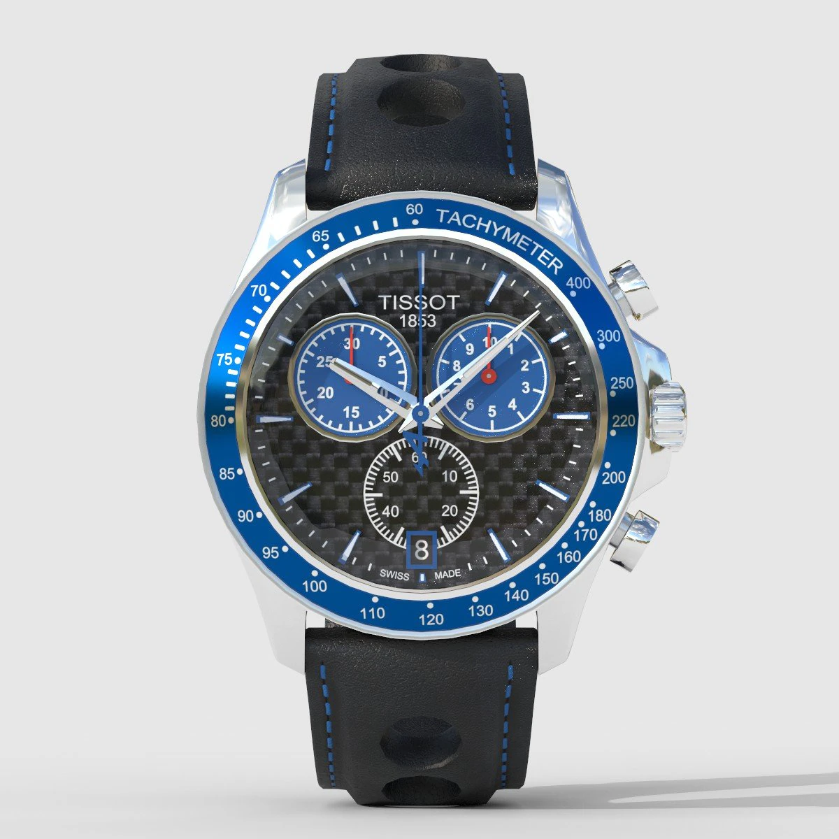 Tissot v8 Chronograph Alpine 3D Model .c4d .max .obj .3ds .fbx .stl .blend 