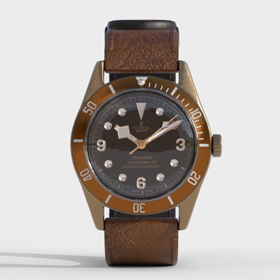 Tudor Heritage Black Bay Bronze 3D Модель In Одежда 3DExport
