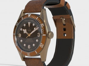 Tudor Heritage Black Bay Bronze 3D 모델