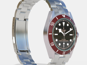 Tudor Black Bay Red Bezel Model 3D