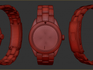 Tudor Black Bay Red Bezel Model 3D