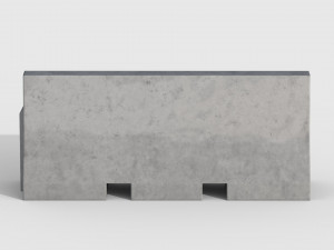 Concrete Traffic Barrier 3D Модель