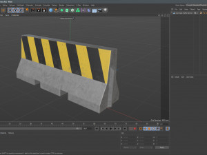 Concrete Traffic Barrier 3D Модель