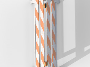 Wood Traffic Barrier 3D Model