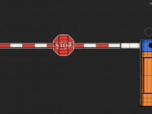 Car Barrier Gate 3D Model