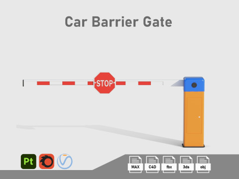 Car Barrier Gate 3D Модель
