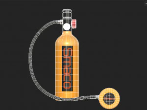 Smaco Diving Oxygen Tank 3D Model