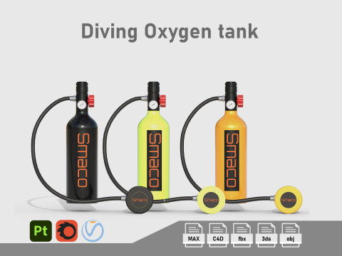 Smaco Diving Oxygen Tank 3D Model
