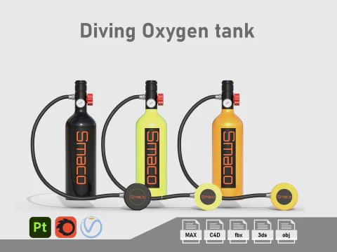 Smaco 다이빙 산소 탱크 3D 모델