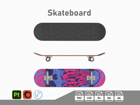 Skateboard Collection Modèle 3D