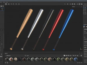 Beyzbol Sopası Koleksiyonu 3D Model