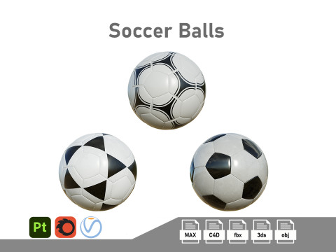 Soccer Ball Collection 3D Модель