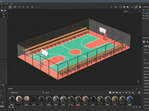 Basketball Court 3D Model