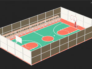 Basketball Court 3D Model