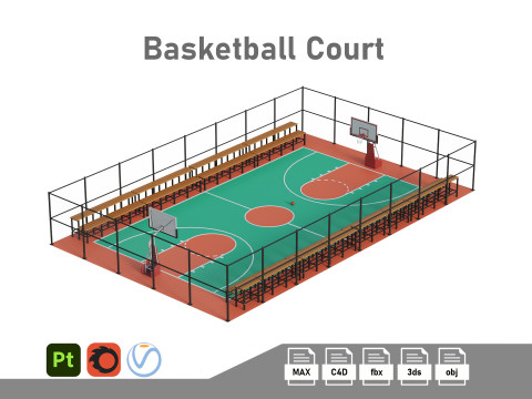 Basketball Court 3D Model