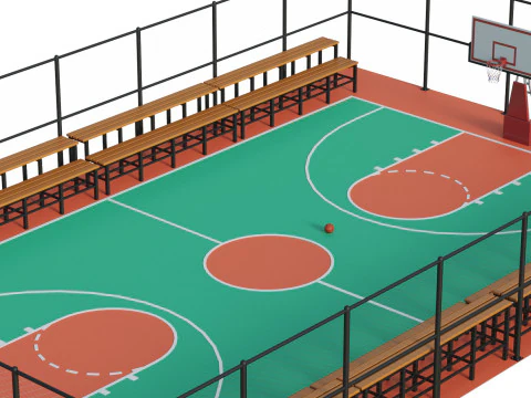 Basketball Court 3D Model