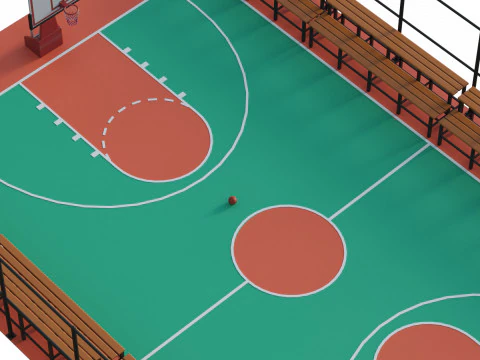 Basketball Court 3D Model