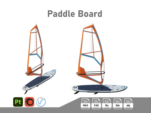 Gladiator WindSurfing Board 3D Model
