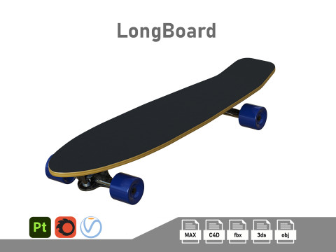 Longboard 3Dモデル