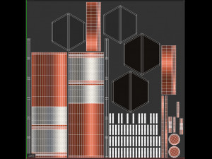 Delineator Posts With Chain 3D Model