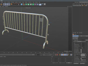 Crowd Barrier 3D Model