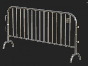Crowd Barrier 3D Model