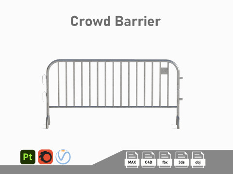 Crowd Barrier 3D Модель