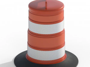 Traffic Barrel 3D Model