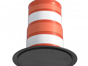Traffic Barrel 3D Model