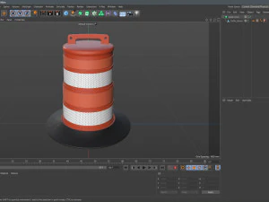 Traffic Barrel 3D Model