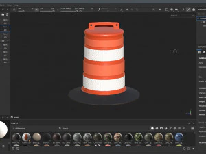 Traffic Barrel 3D Model