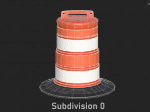 Traffic Barrel 3D Model