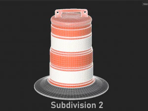 Traffic Barrel 3D Model