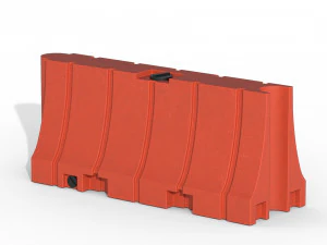 Plastic Traffic Barrier 3D Model