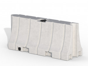 Plastic Traffic Barrier 3D 모델