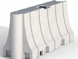 Plastic Traffic Barrier 3D 모델