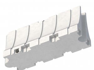 Plastic Traffic Barrier 3D 모델
