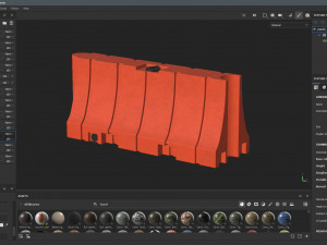Plastic Traffic Barrier 3D 모델