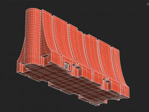 Plastic Traffic Barrier 3D Model