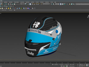 F1 Valtteri Bottas Helmet 2023 Model 3D