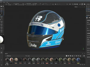 F1 Valtteri Bottas Helmet 2023 3D Model