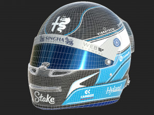 F1 Valtteri Bottas Helmet 2023 Model 3D
