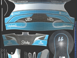 F1 Valtteri Bottas Helmet 2023 Model 3D