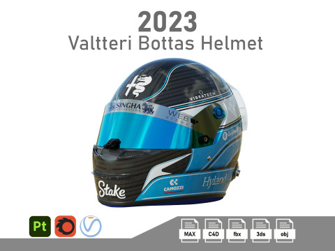 F1 Valtteri Bottas Helmet 2023 3D 模型