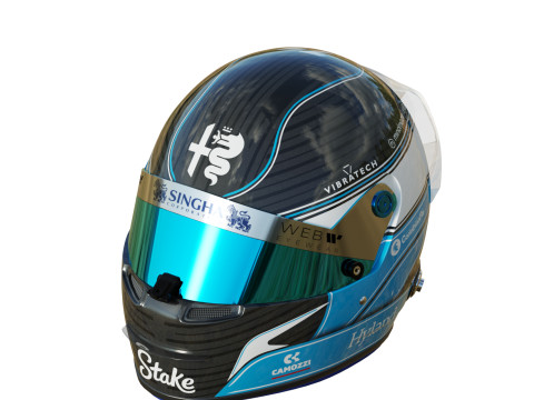 F1 Valtteri Bottas Helmet 2023 Model 3D