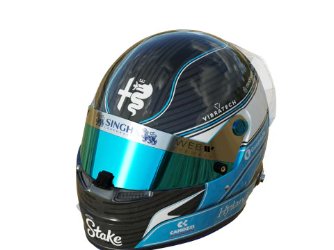 F1 Valtteri Bottas Helmet 2023 3D Model